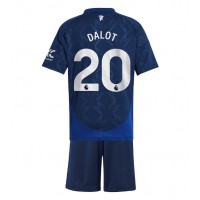 Manchester United Diogo Dalot #20 Auswärts Trikotsatz Kinder 2024-25 Kurzarm (+ Kurze Hosen)